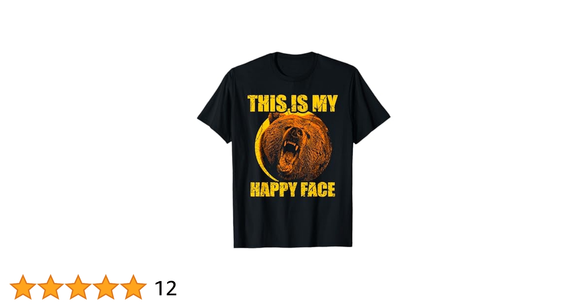 Amazon.com: This Is My Happy Face Bear Funny Grizzly T-Shirt